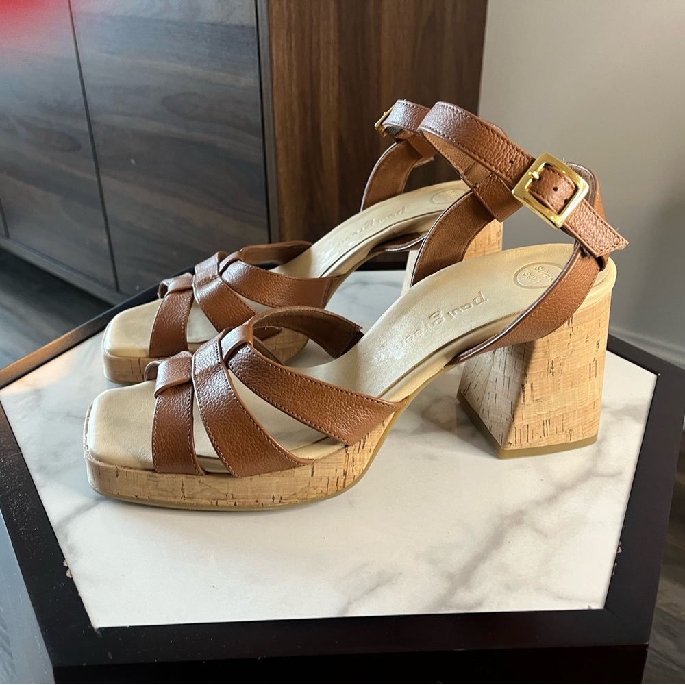 Paul Green Retro Tina Fisherman Sandal Cognac US 9.5, UK 7.5